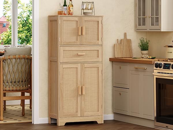 47.2" H Tall Storage Cabinet with Adjustable Shelf