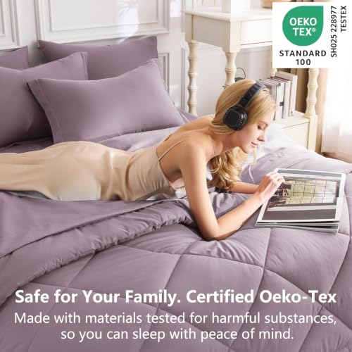 King Size Comforter Set Dusty Purple