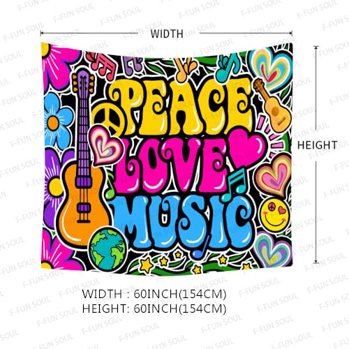 Peace Love and Music Tapestry