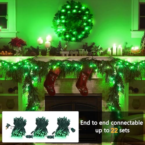 5MM Wide Angle Christmas String Lights Green