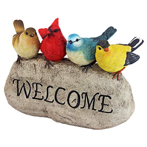 Birdy Welcome Garden Stone Statue