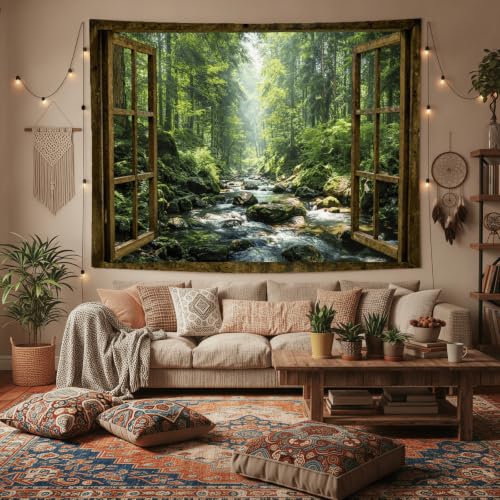 Window Forest Tapestry 80x60 Inch