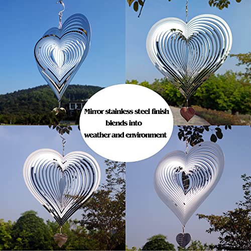 Stainless Steel Reflective Wind Spinners Outdoor Garden Decor