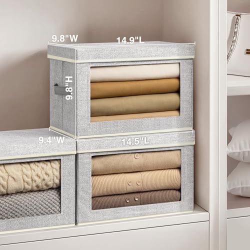 Stackable Storage Bins with Lids (5 Count)