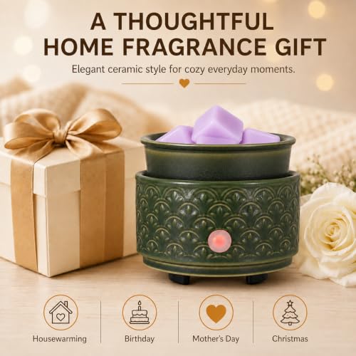 Green Ceramic Wax Melt Warmer 3