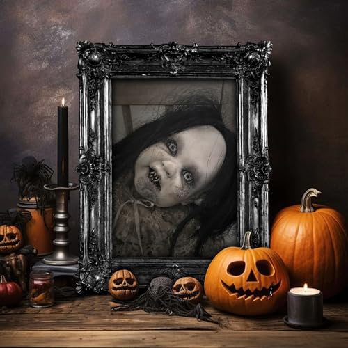 15 Halloween Gothic Creepy Skull Photos Haunted Horror Picture Frame (15 Count)