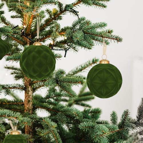 46PCS Velvet Christmas Ball Ornaments Set (46 Count)