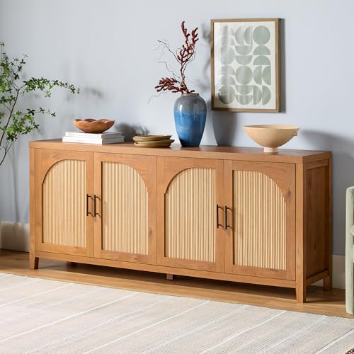 Sasha 4 Door Reeded Sideboard Buffet with Cord Management