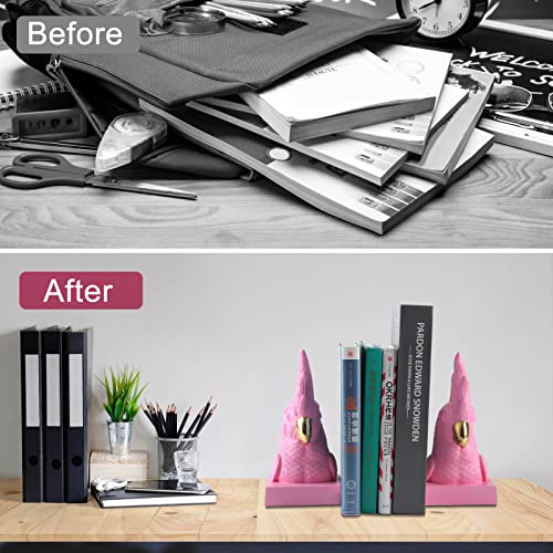 Cute Pink Parrot Decorative Bookends (2 Count)