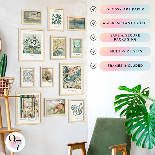 Sage Green Boho Framed Wall Art (12 Count)
