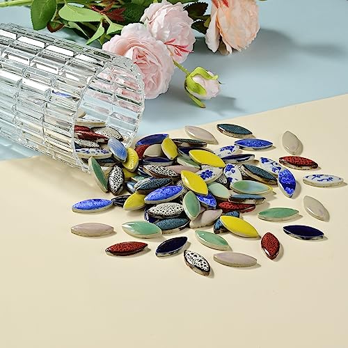 70 Pieces Petal Ceramic Tiles Mosaic Tiles