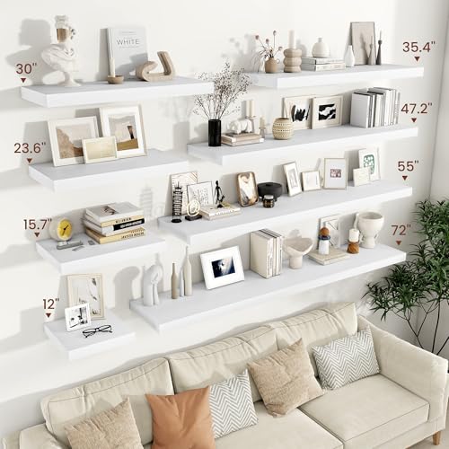 12 Deep Floating Shelves 30x12” Set of 2 (2 Count)