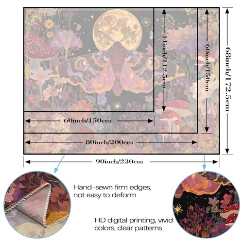 Mystical Moth Tapestry