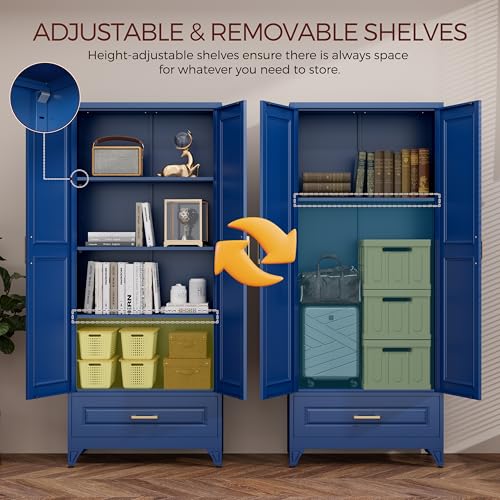 75" Tall Metal Kitchen Pantry Cabinet