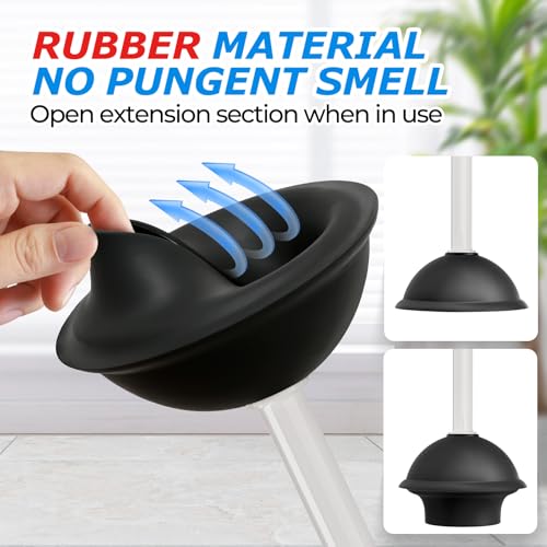 2Pack 3in1 Toilet Brush and Plunger Set (2 Count)