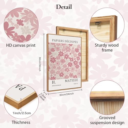 Matisse Pink Framed Wall Art Set