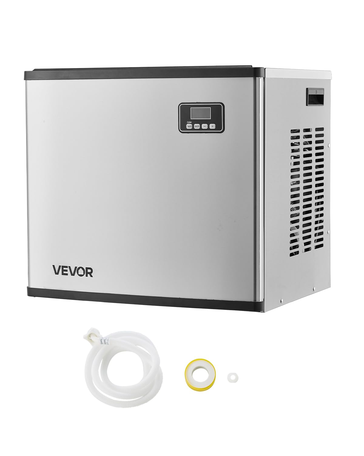 VEVOR Commercial Ice Maker Machine - Head, 500 Lbs/Day Stainless Steel Ice Machine with Self-Cleaning, Scheduled Ice-Making, Adjustable Thickness, Ideal for Restaurant Bar Cafe Hotel - Head Only