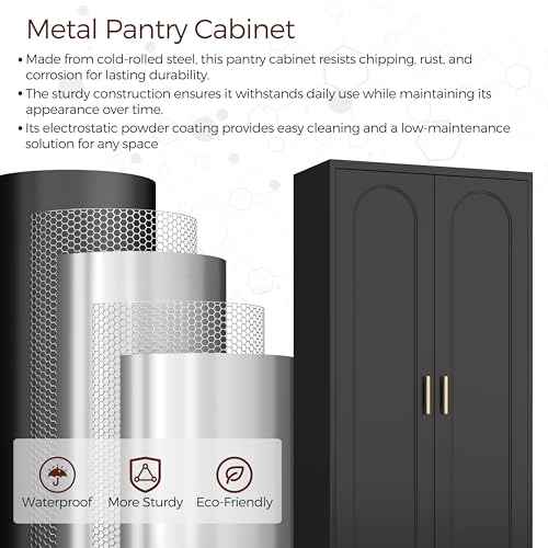 60" Tall Metal Storage Cabinet with Doors