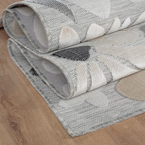 Outdoor Rug 9x12 Large Modern Floral Tropical Area Rugs for Outdoor and Indoor Patio Easy to Clean Non Shedding Living Room Porch Garden Washable Outside Carpet (108 Sq Ft)