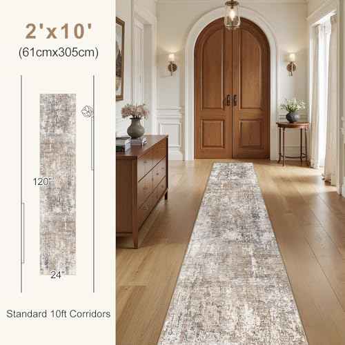 2x10 Washable Runner Rug for Hallway (20 Sq Ft)