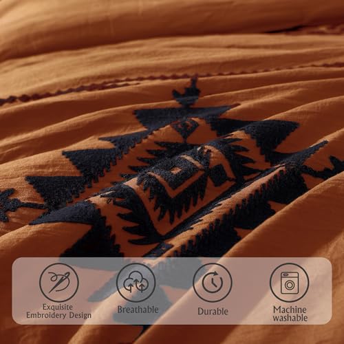 Embroidery California King Comforter Set 7 Pieces Bed in a Bag