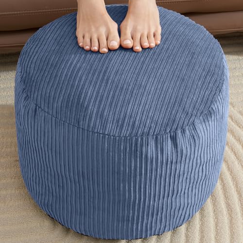 Light Blue Pouf Ottoman