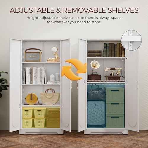 60" Tall Metal Storage Cabinet with Doors