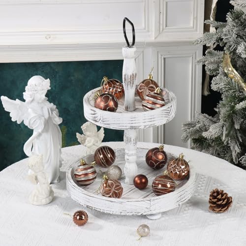 Brown and Gold Christmas Ornaments Set