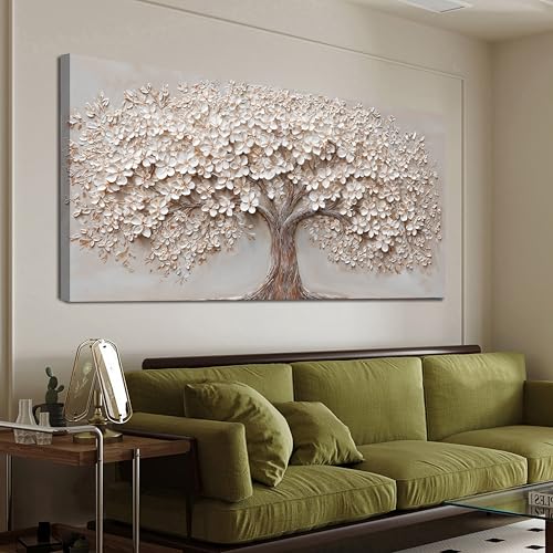 Canvas Wall Art Decor Prints Modern Botanical Wall Art Pictures for Living Room Tree of Life Wall Art Decor Prints Artwork for Walls Bedroom Office Decor 20" X 40"Printed Decorative Painting