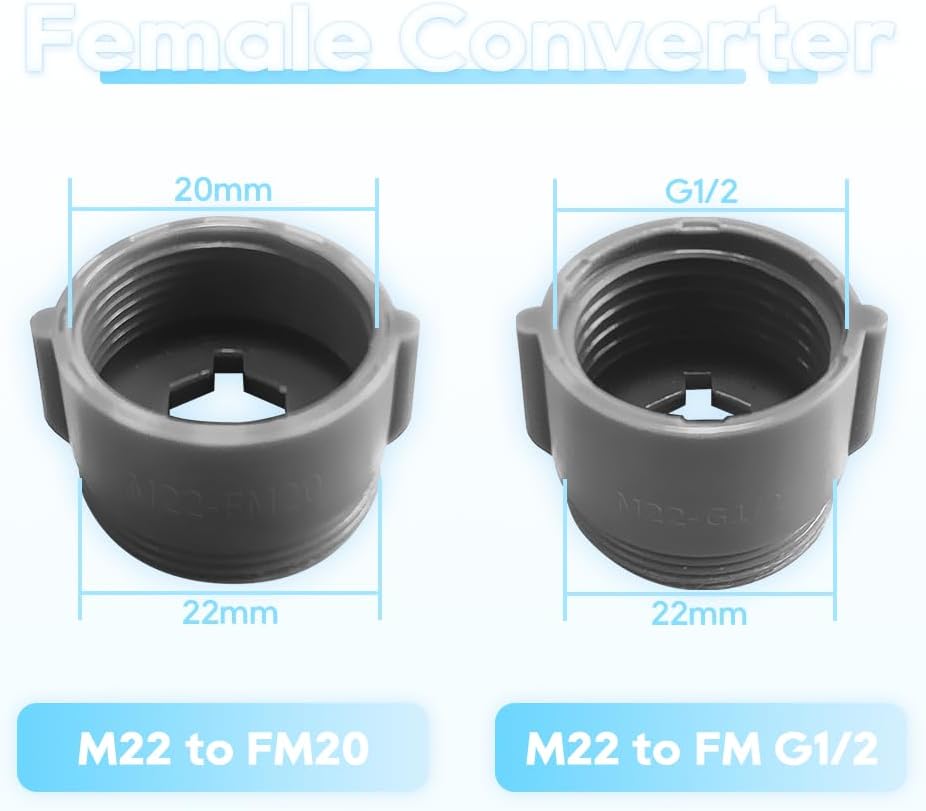 1080 Swivel Faucet Extender - M22 to FM G1/2, FM20, M24, M22 Converters for Sink & Filter Extension, Aerator