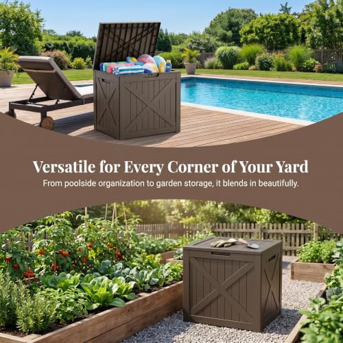 32 Gallon Waterproof Resin Storage Deck Box