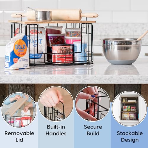 Wire Basket for Pantry Storage (2 Count)