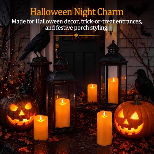 Halloween Orange Waterproof LED Candles