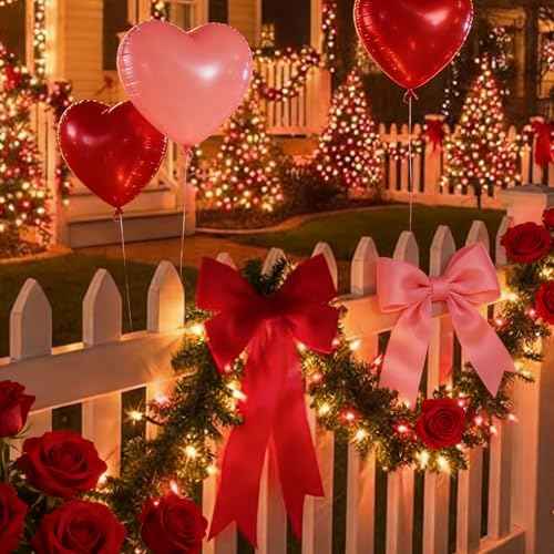 Red Warm Valentine's String Lights Indoor Outdoor Waterproof (100 Count)