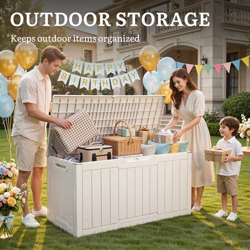 100 Gallon Large Outdoor Deck Box