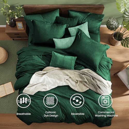 King Size Comforter Set 7 Pieces Emerald Green Bed in a Bag