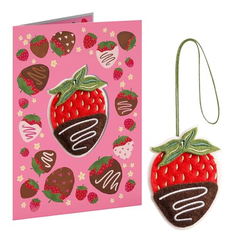 Sweet Strawberry Felt Keepsake Birthday & Everyday Card