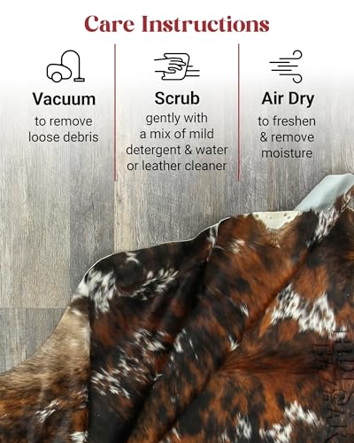 Dark Tricolor Cowhide Rug 5x7 ft