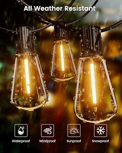 Bistro String Lights Outdoor (50 Foot)