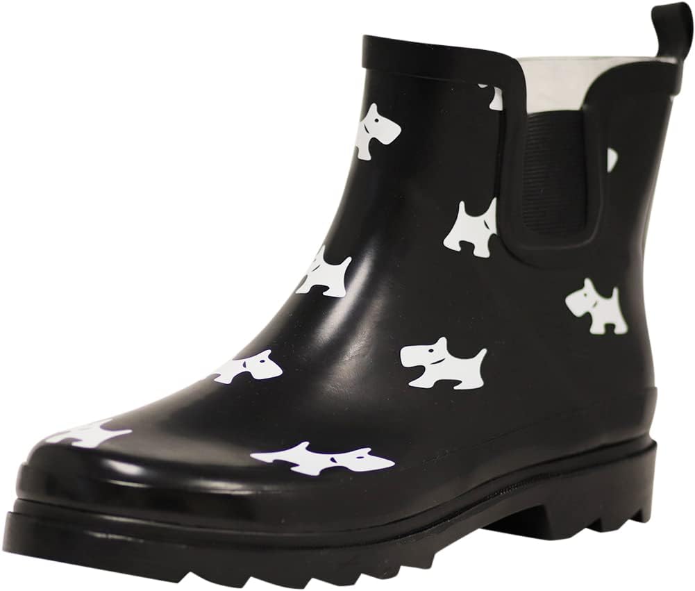 NORTY - Womens Ankle Rain Boots - Ladies Waterproof Winter Spring Garden Boot runs ½ size large