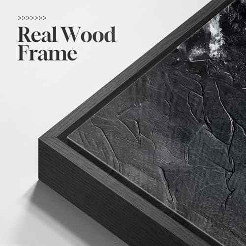 Extra Large Framed Red Black White Abstract Wall Art for Living Room