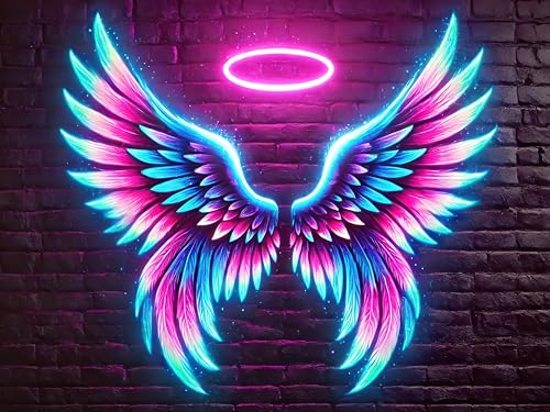 Blacklight Tapestry Angel Wings Wall Art 59 x 78 Inch