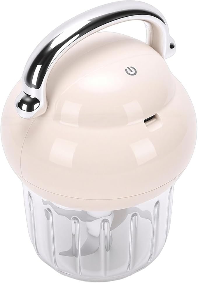 Electric Garlic Chopper, 21000 RPM Portable Veggie Chopper Garlic Onion Grinder Masher, Cordless Mini Baby Food Processor, for Ginger, Chili, Fruit, 350ML