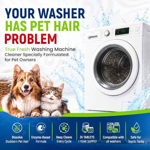Deep Clean Washing Machine Cleaner Enzyme Pet Hair Dissolver (24 Count)