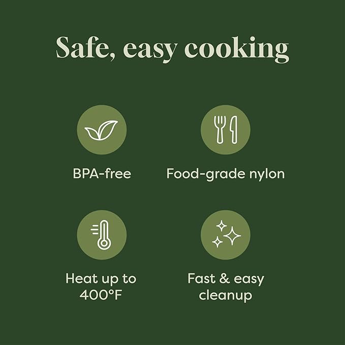 Slow Cooker Liners, Disposable Oval Large Size 13" x 21", 33 Count, Fits 3-8 Quart Pot Cooking Bags for Easy Cleanup, Food Safe & Leak-Proof