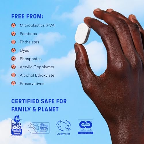 100% Plastic Free Dishwasher Detergent Tablets (60 Count)