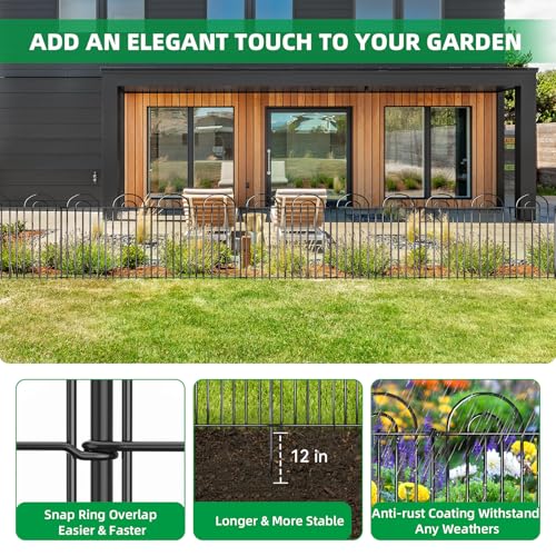 15 Panels No Dig Decorative Garden Fence