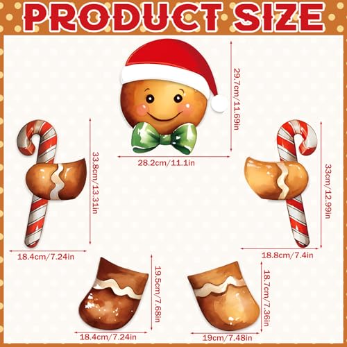 Gingerbread Man Christmas Tree Topper Xmas Party Decoration