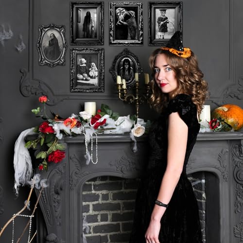 15 Halloween Gothic Creepy Skull Photos Haunted Horror Picture Frame (15 Count)