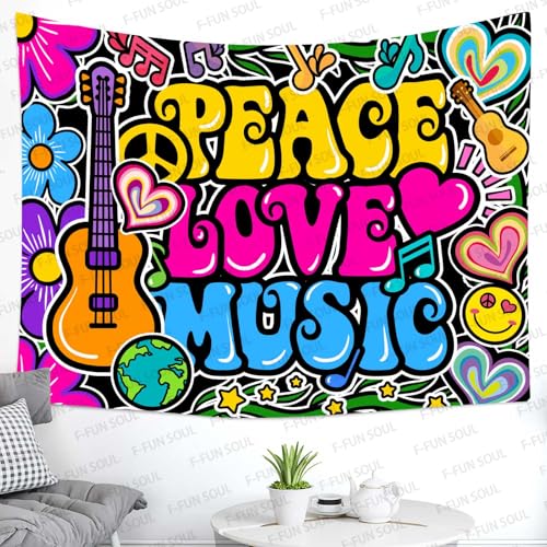 Peace Love and Music Tapestry